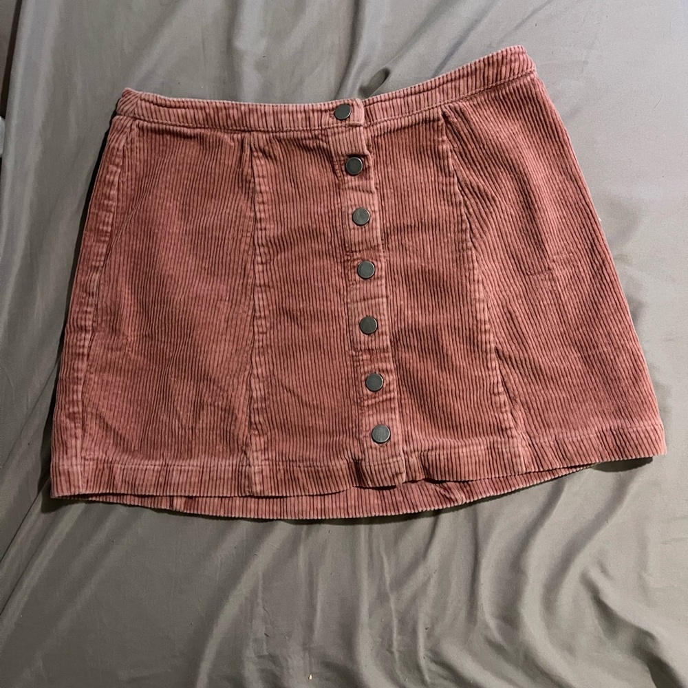 Pink Corduroy mini skirt
